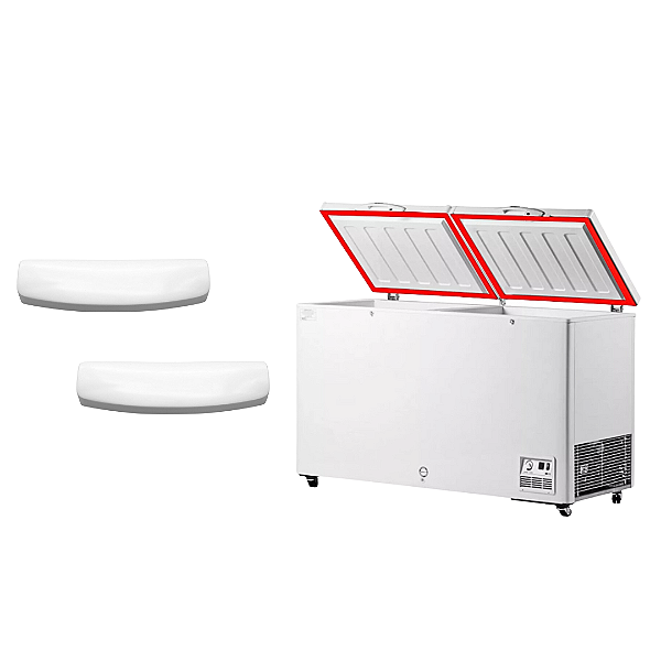 2x Borrachas + 2x Puxadores Freezer Consul CHA22 CHB53 68x72