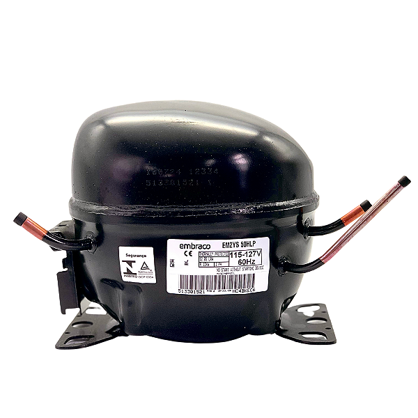Motor Compressor 1/6 HP EM2YS50HLP Embraco Gás R134A 110V