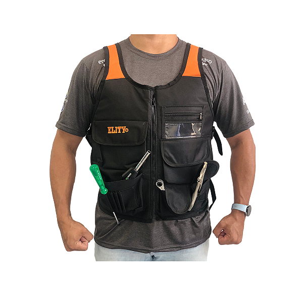 Colete Porta Ferramentas Multifuncional 13 Bolsos