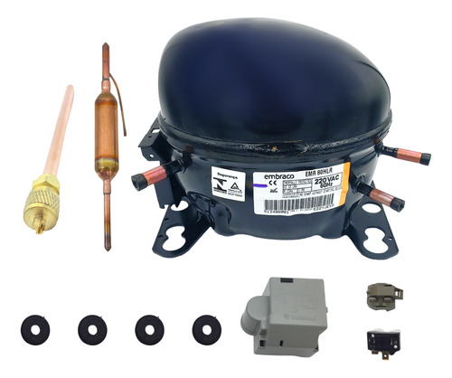 Motor Compressor Embraco 1/4+ R134a Emr80hlr 220v + Brindes