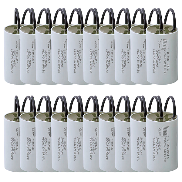 Kit 20x Capacitor Permanente 18uf 250v Com Fio Original WEG