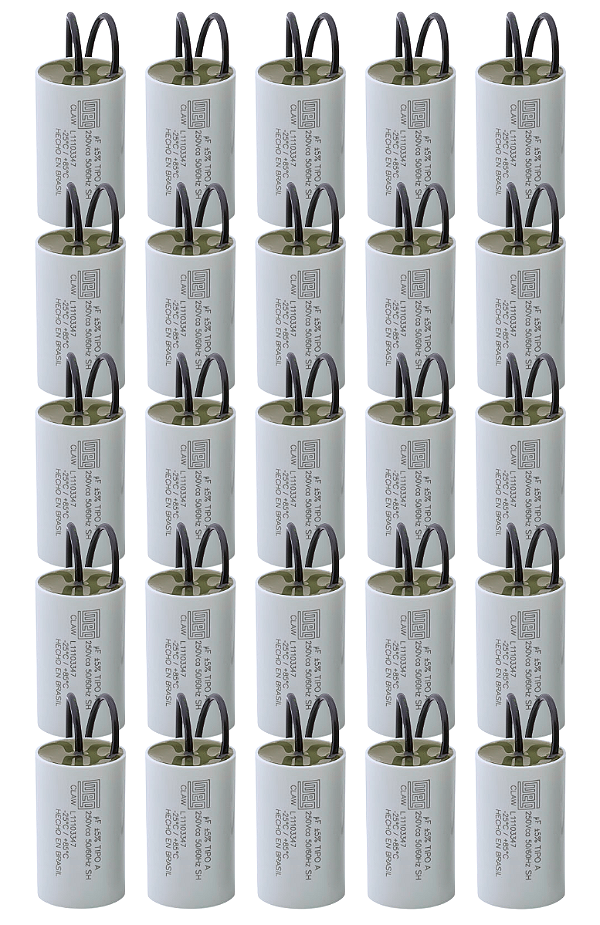 Kit 25x Capacitor Permanente 18uf 250v Com Fio Original WEG