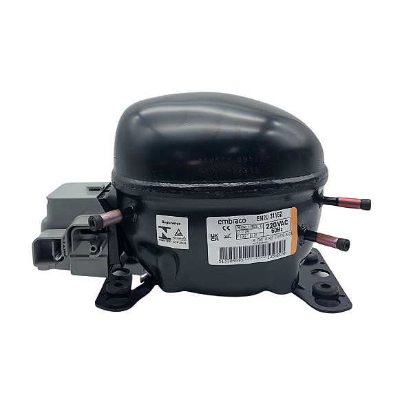 Motor Compressor 1/4+ HP EM2U3115Z Embraco Gás R134a 220V