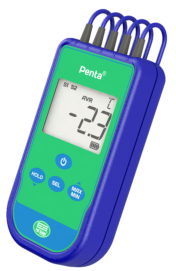Termometro Full Gauge Refrigeração Liquidos Penta 5 Sensores