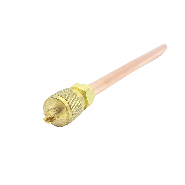 Unidade Válvula de Serviço Refrigeração Schraeder 1/4 100mm