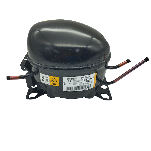 Motor Compressor 1/6 HP EMR60CLP Gás R600 Embraco 220v