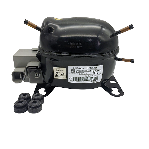 Motor Compressor 1/10 HP EMI30HER Gás R134 Embraco 110V