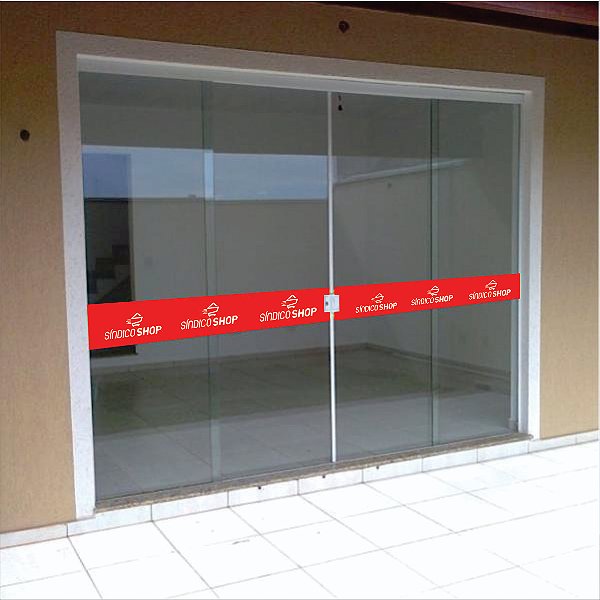 Adesivo Faixa de Segurança para Porta Vidro Personalizada