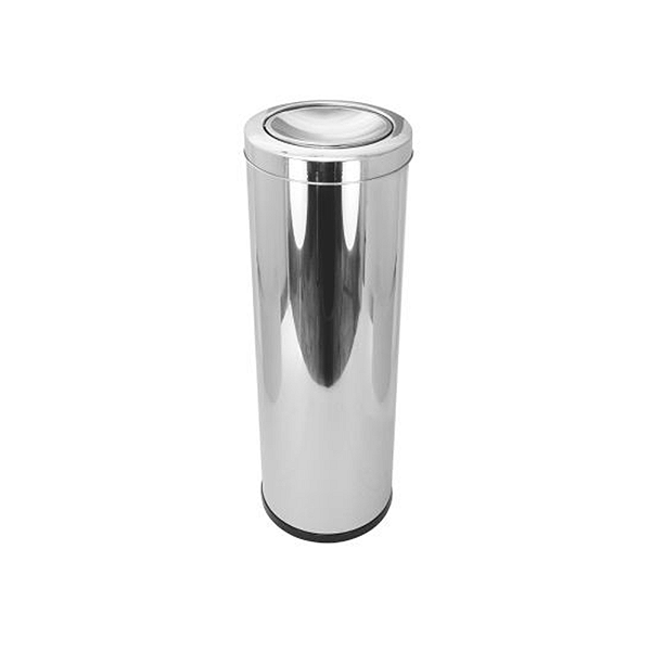 Lixeira em Inox Com Tampa Meia Esfera - 30 Litros