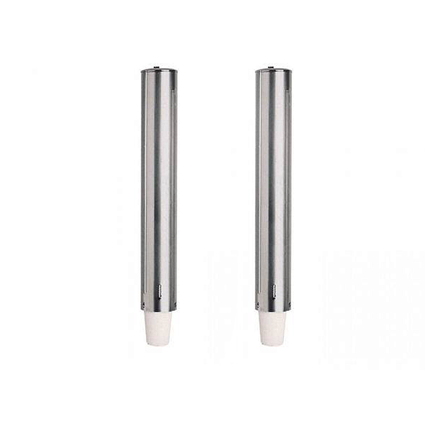 Kit 2 Dispensers de Copo Aço Inox – 180 e 200ml