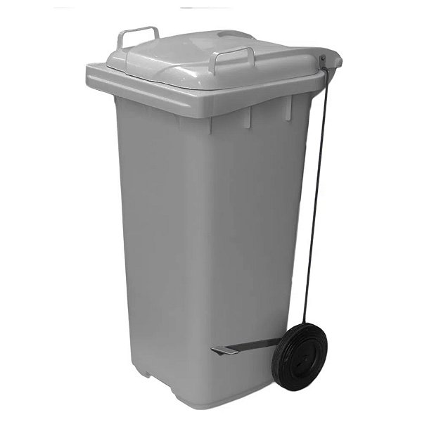 Contêiner de Lixo com Pedal e Rodas - 120 litros