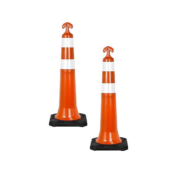 Kit 2 Cones Balizador T-TOP: Semiflexível, Refletivo