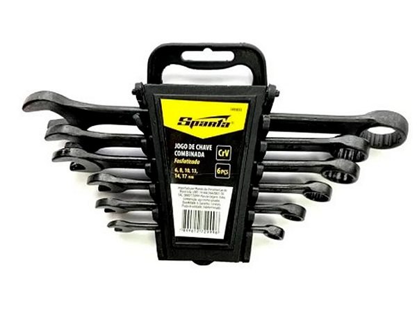 Kit Chave Combinada Fosfatizada 6-17mm – 6 Peças