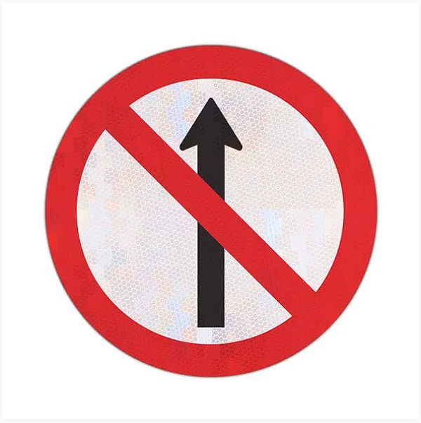 Placa Sentido Proibido R-3