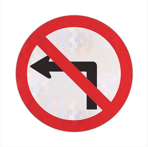 Placa Proibido Virar à Direita ou Esquerda R-4 | A/B
