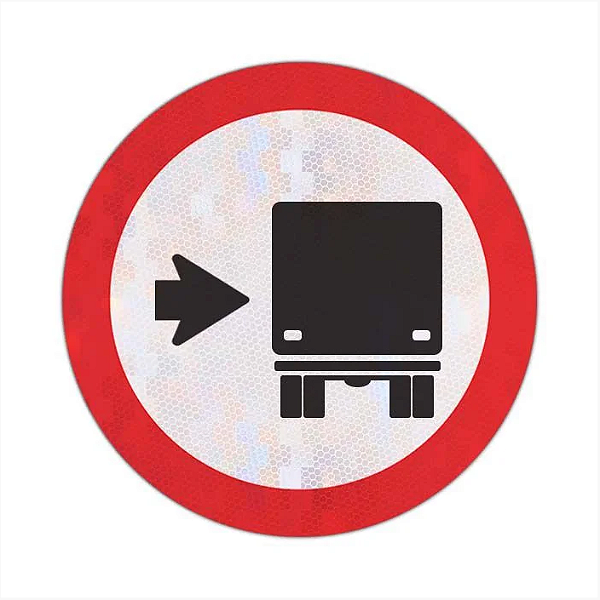 Placa Veículos de Grande Porte Mantenham-se à Direita R-27