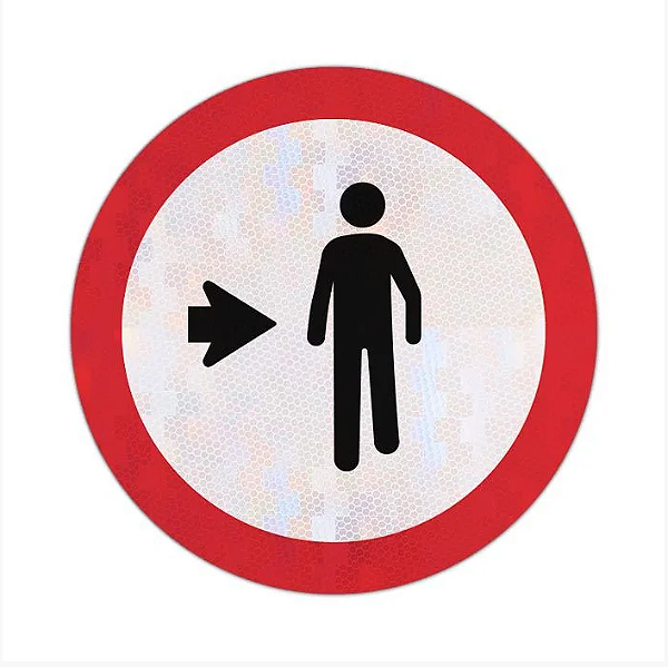 Placa Pedestre, Ande pela Direita R-31