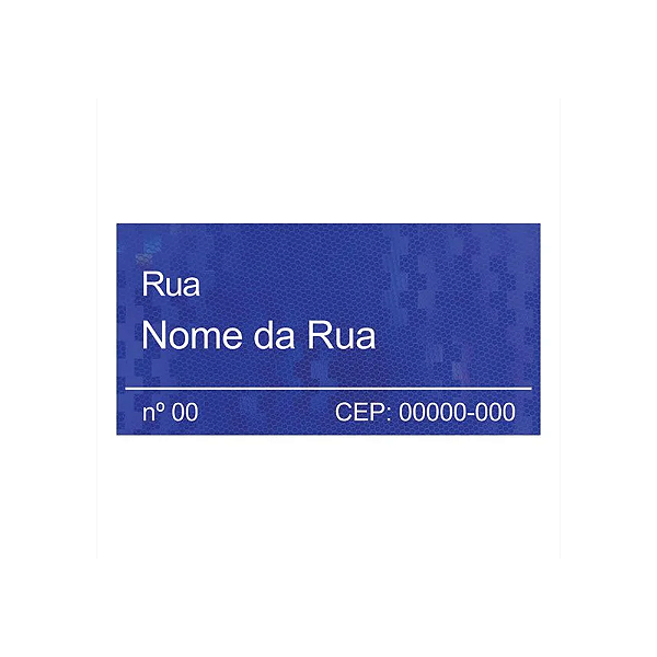 Placa de Rua Logradouro – 50 x 25 cm