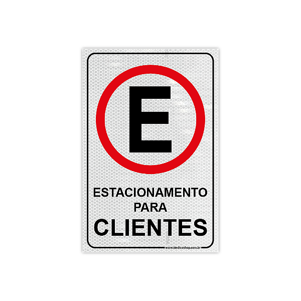 Placa Estacionamento para Clientes