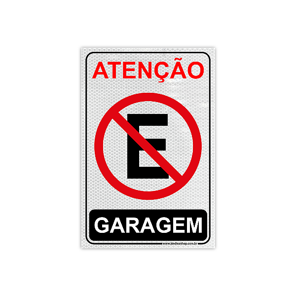 Placa Atenção Garagem – 20x30 cm