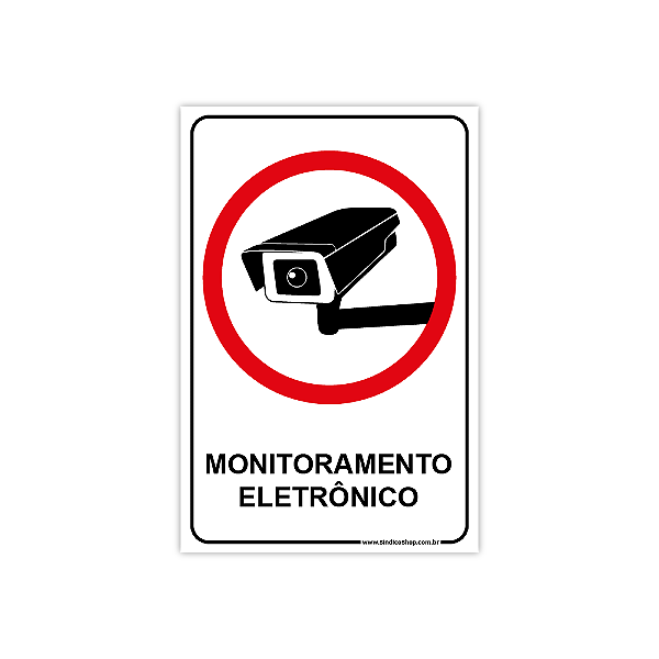 Placa Monitoramento Eletrônico – 20x30 cm