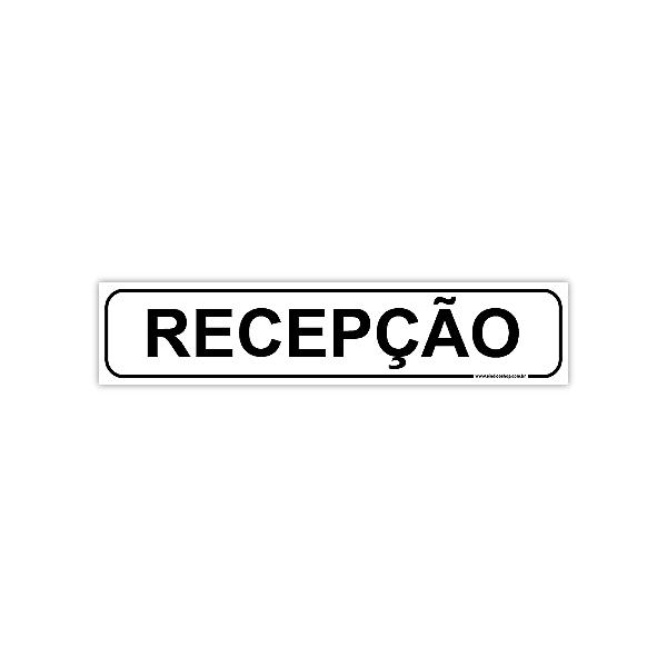 Placa Recepção – 30x6,5 cm