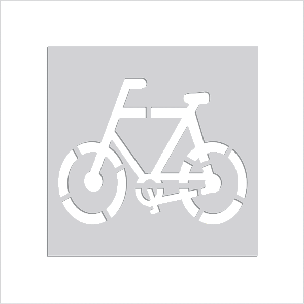 Gabarito de Pintura Ciclovia: Símbolo Bicicleta