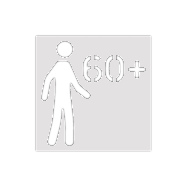 Gabarito para Demarcação Viária Horizontal – Idoso 60+