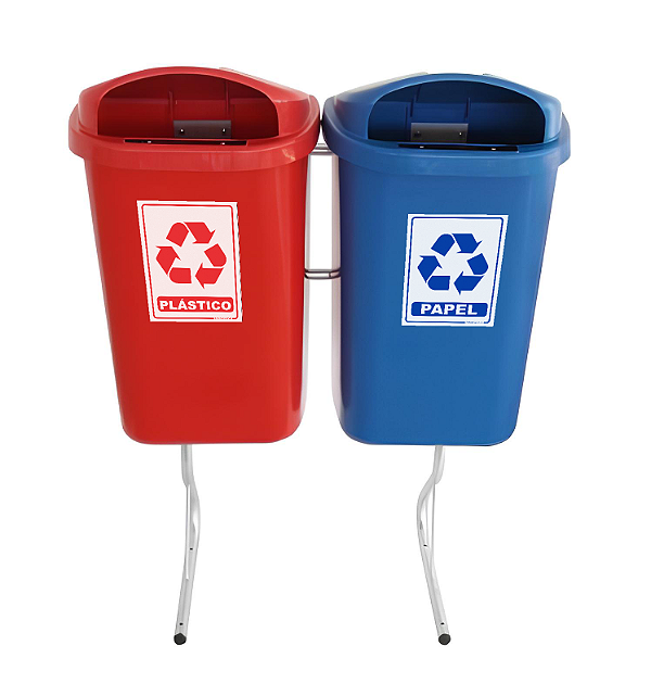 Conjunto para Coleta Seletiva JSN – 2 Cestos de 50L