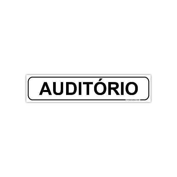 Placa Auditório – 30x6,5 cm