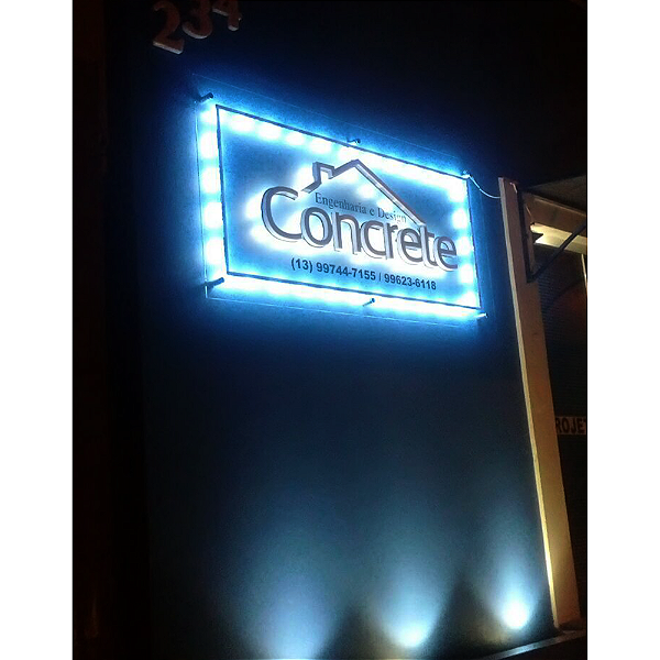 Placa de Vidro Temperado com Logomarca