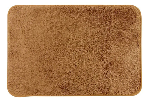 02 unidades - Tapete Microfibra Soft Color 60X40CM - Marrom