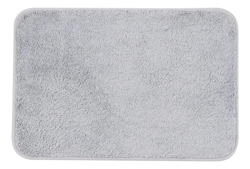 02 unidades - Tapete Microfibra Soft Color 60X40CM  / Cinza