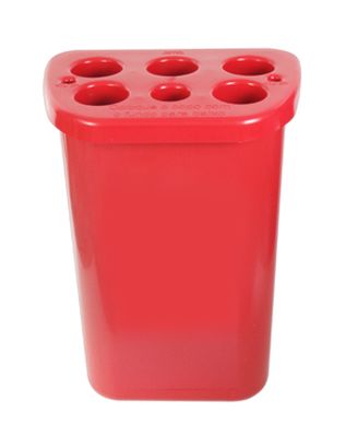 Lixeira Plástica Para 850 Copos De Água e 200 De Café Branco - Vermelho