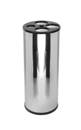 Lixeira de copos Misto - Água e Café em aço inox Com Tampa Plástica