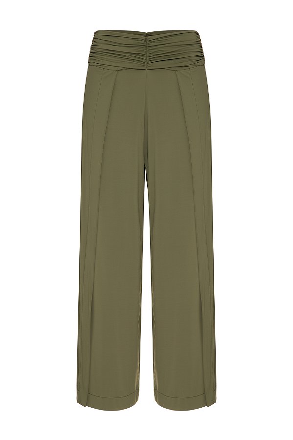 Calça Envelopada Verde Militar Tressé
