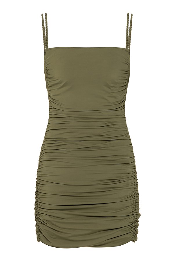 Vestido Califórnia Verde Militar Tressé