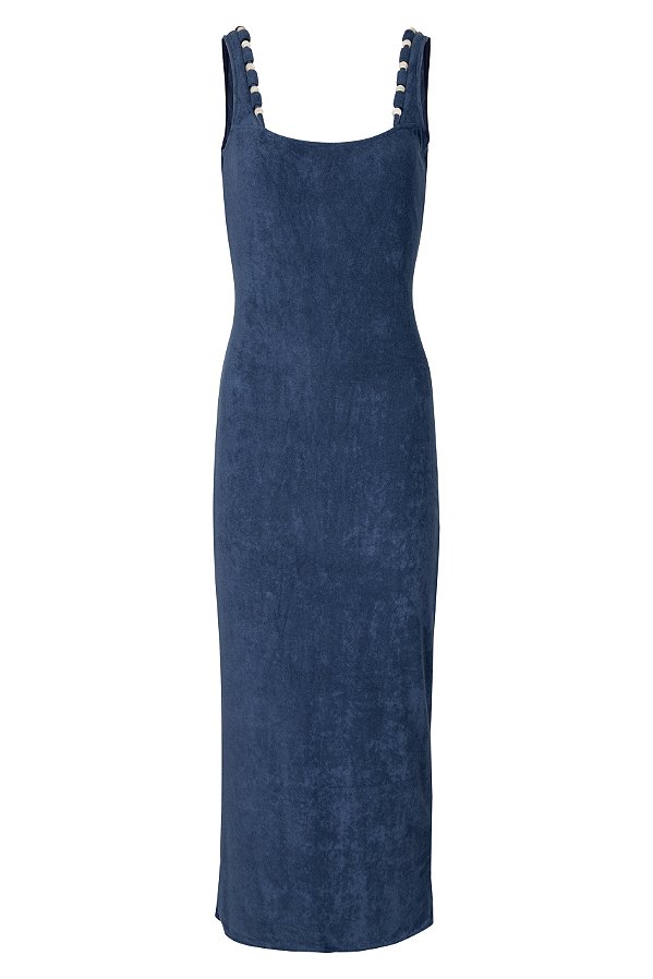 Vestido Byblos Azul Marinho Terry