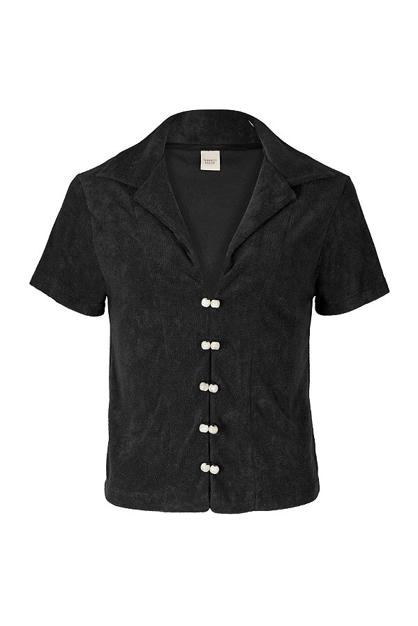 Camisa Loulou Preto Terry