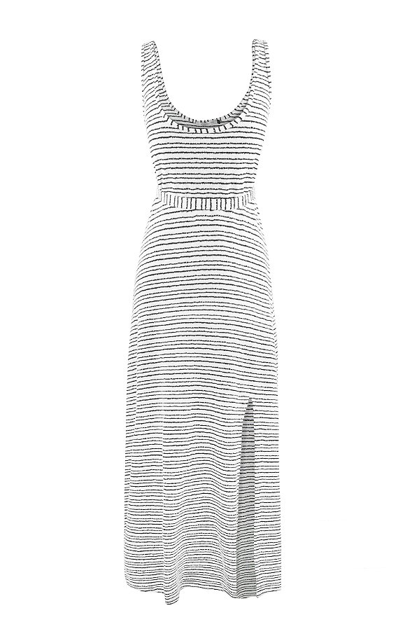 Vestido Astera Listrado Preto