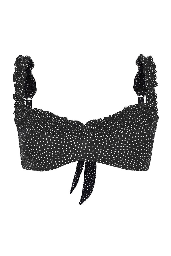 Top Bateau Pois Preto