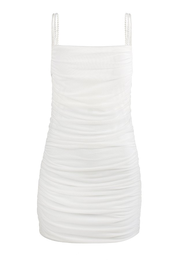 Vestido Califórnia Off White Tulle Solstice