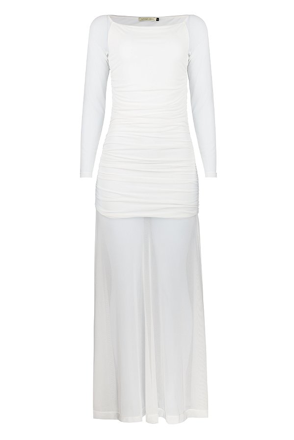 Vestido Calissa Off White Tulle Solstice