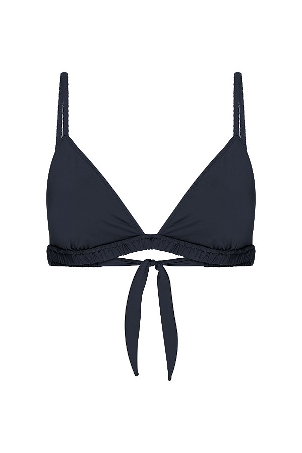 Top Cannes Azul Marinho Plissé