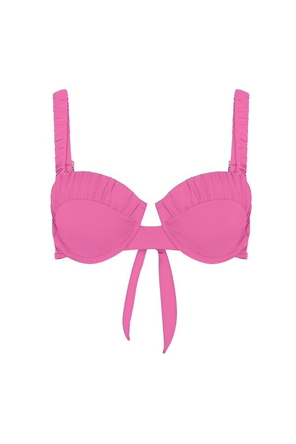 Top Marselha Fuchsia Plissé