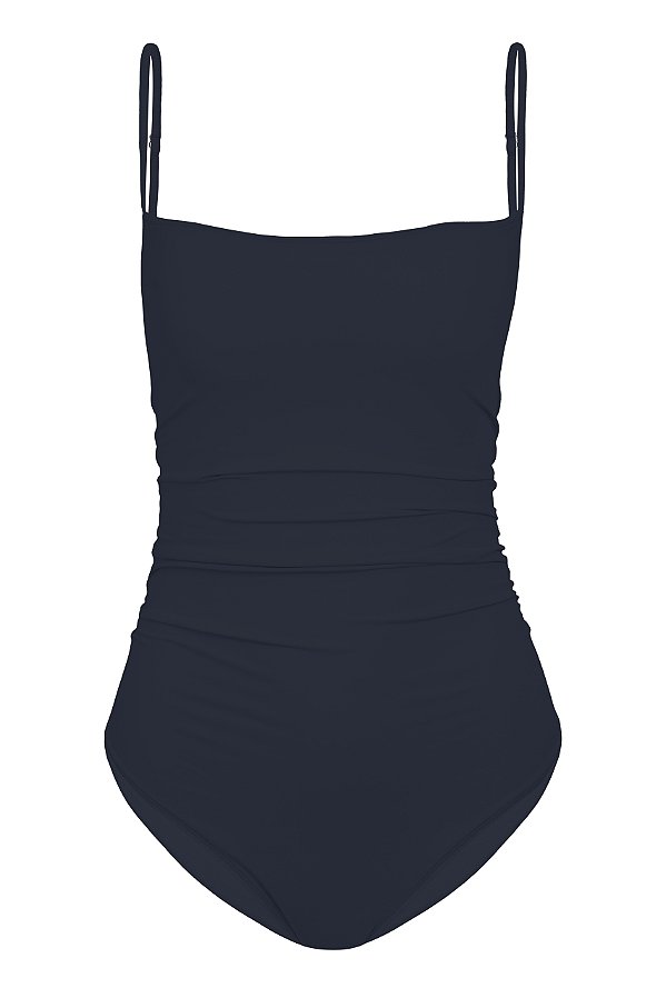 Maiô Luna Azul Marinho Plissé