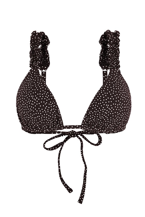 Top Tydra Frou-Frou Pois Cacau