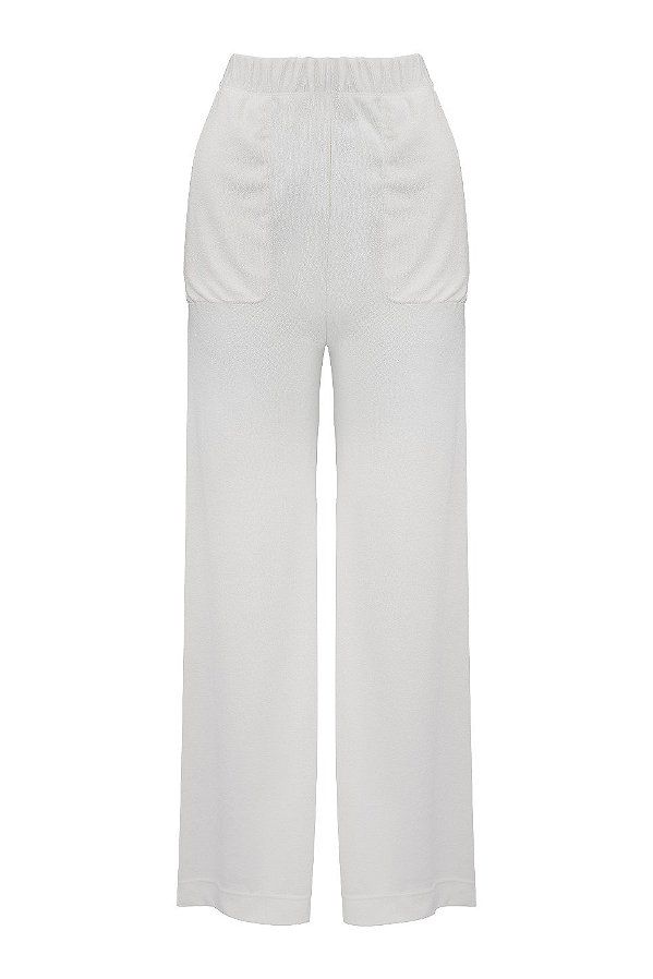 Calça Newport Pois Off White Terry