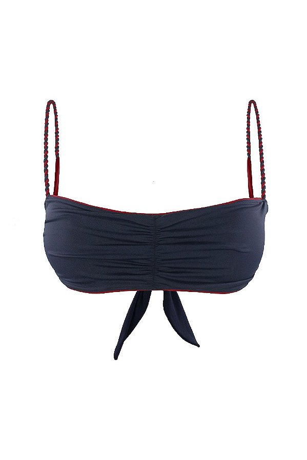 Top Acácea Azul Marinho/Rubi Twist