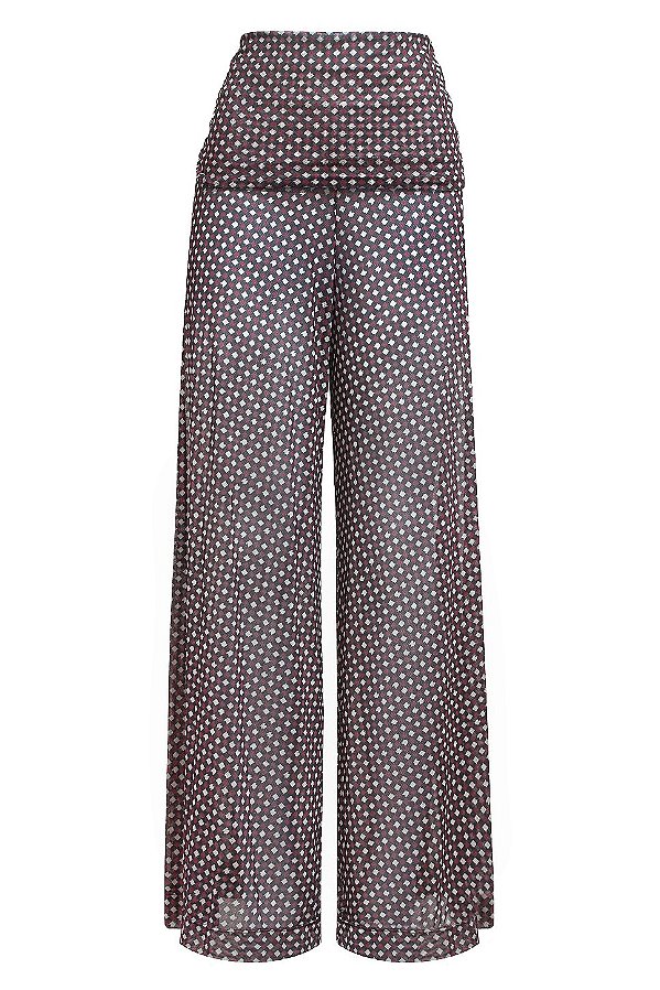 Calça Calypso Vichy Azul Marinho